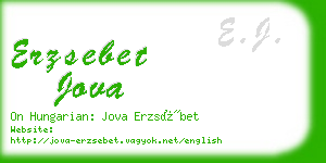 erzsebet jova business card